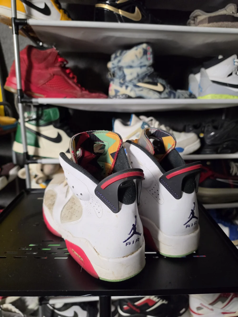 🔥 Jordan Men’s Retro 6 Rare Hare White Pink Cream Basketball Size 10 Sneakers